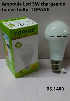 Ampoule Led 5W chargeable fumee bulbe TOPAGE