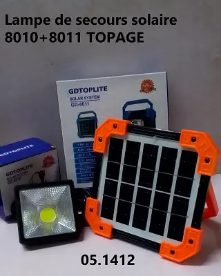 Lampe de secours solaire 8010+8011 TOPAGE