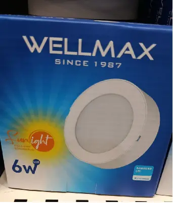 Led panel rond app/enc 2en1 6W 6500K WELLMAX