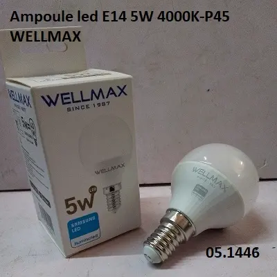 Ampoule led E14 5W 4000K-P45 WELLMAX
