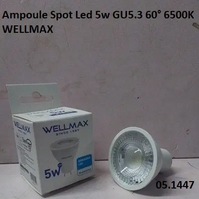 Ampoule Led spot 5W GU5.3 60° 6500K WELLMAX