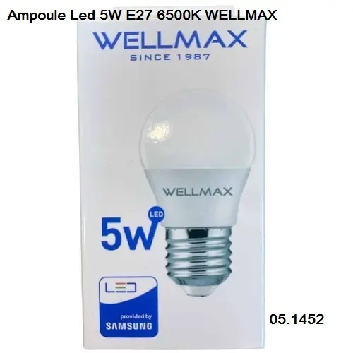 Ampoule Led 5W E27 6500K WELLMAX