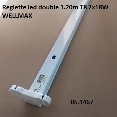 Reglette led double 1.20m T8 2x18W WELLMAX
