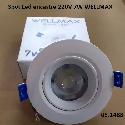 Spot Led encastre 220V 7W WELLMAX