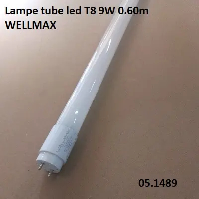 Lampe tube led T8 9W 0.60m WELLMAX