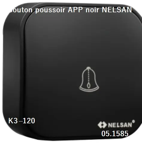 Bouton poussoir APP noir NELSAN