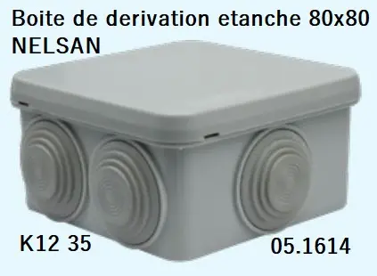 Boite de derivation etanche 80x80 NELSAN