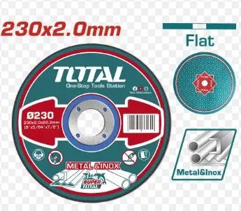 Disque tronconneuse 230x2.0x22.2 metal/inox TOTAL