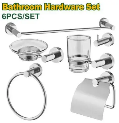 [09.0149] Kit de 6pieces accessoires douches chrome SANBAO