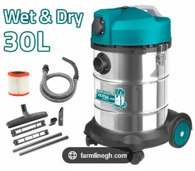 [TVC14301] Aspirateur eau et poussiere 30L inox 1400W TOTAL 