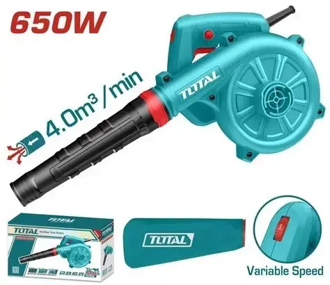 [TB6036] Aspirateur Souffleur de poussiere 650W v.max3.5m3/mn TOTAL
