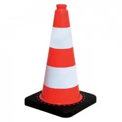 [01.2021] Cone de chantier orange tampon noir 50cm