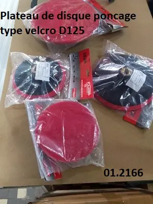 [01.2166] Plateau de disque poncage type velcro D125