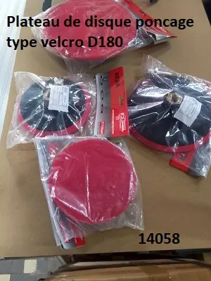 [01.2168] Plateau de disque poncage type velcro D180
