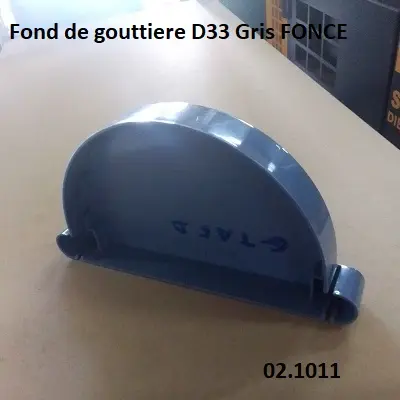 [02.1011] Fond de gouttiere D33 Gris FONCE