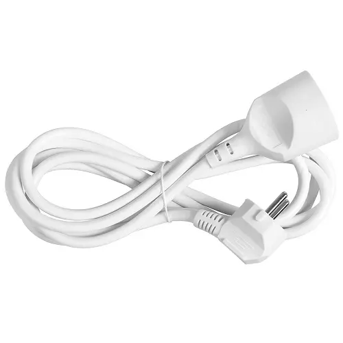 [05.1378] Rallonge H05VV-F 3G1.5 3m blanc PRO ELEK