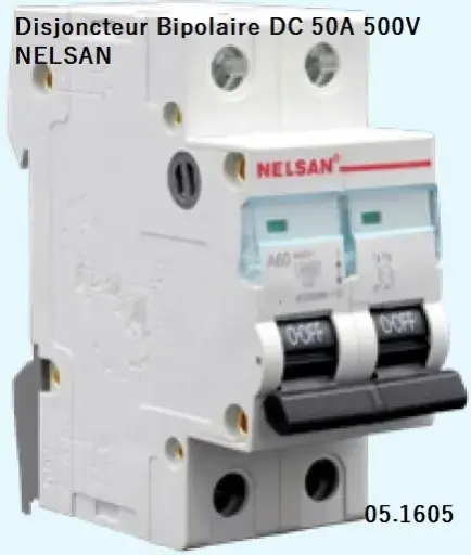 [05.1605] Disjoncteur Bipolaire DC 50A 500V NELSAN